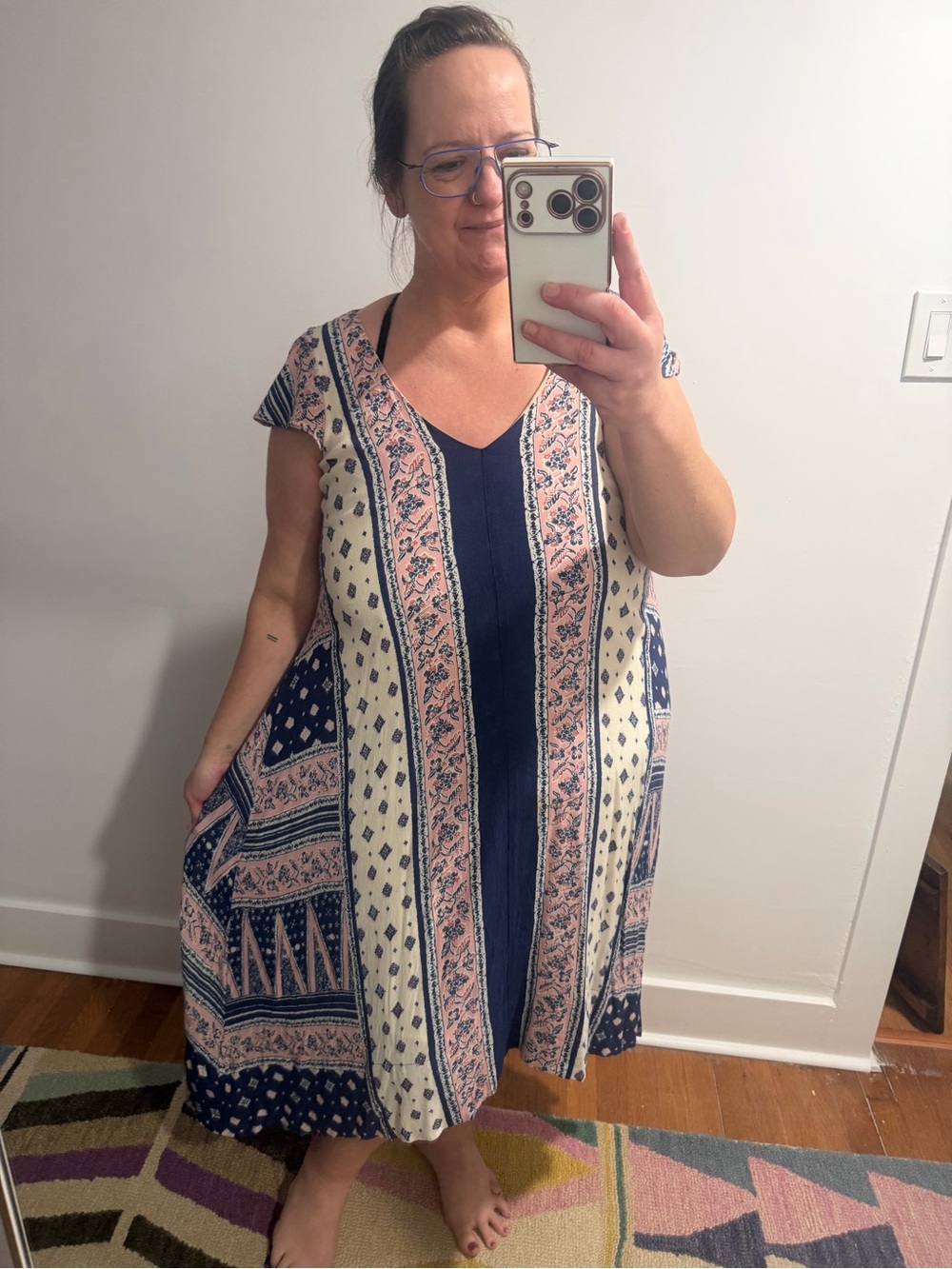 Anthropologie Maeve High Low Sundress Cape in L